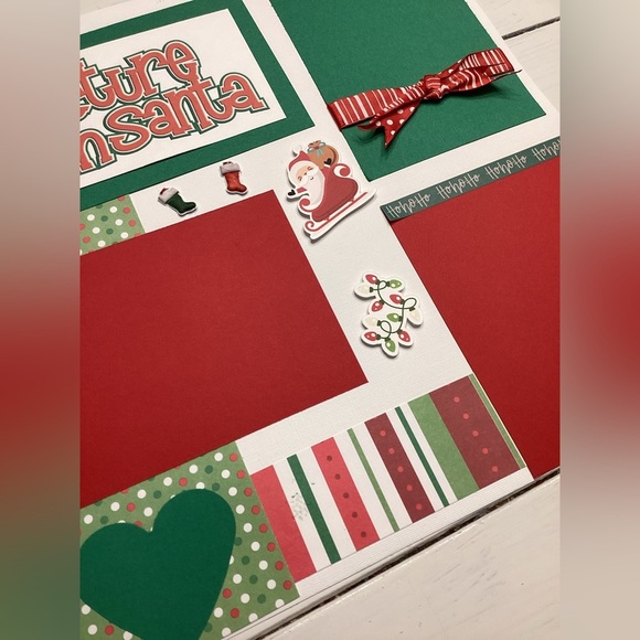 12x12 Pre-Made Christmas Scrapbook Pages (4 pages) - Picture 3 of 7